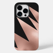 Modern Girly Roos Gold Black Geometric Case-Mate iPhone Case (Achterkant)