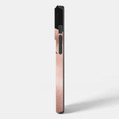 Modern Girly Roos Gold Black Geometric Case-Mate iPhone Case (Achterkant / Links)