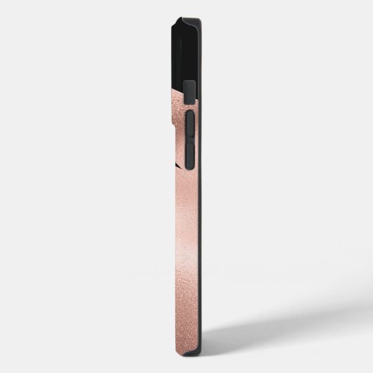 Modern Girly Roos Gold Black Geometric Case-Mate iPhone Case (Achterkant / Links)