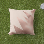 Modern Girly Roos Gold Blush Pink Geometric Buitenkussen (Gras)