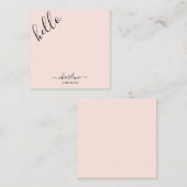 Modern Girly Roos Hallo Pink Notitiekaartje (Voorkant / Achterkant)