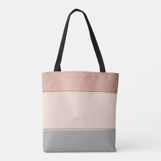 Modern Girly Striped, Elephant Tote Bag (Achterkant)