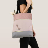 Modern Girly Striped, High Hiel Tote Bag (Dichtbij)