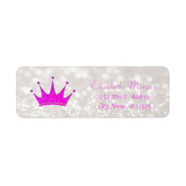 Modern Girly Stylish Glittery Bokeh, Tiara Etiket