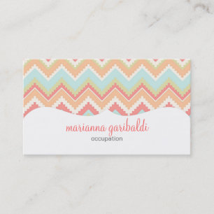 Modern Girly Trendy Aztec Print Personalized Visitekaartje