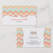 Modern Girly Trendy Aztec Print Personalized Visitekaartje (Voorkant / Achterkant)