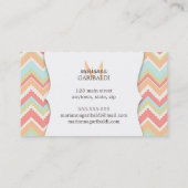 Modern Girly Trendy Aztec Print Personalized Visitekaartje (Achterkant)