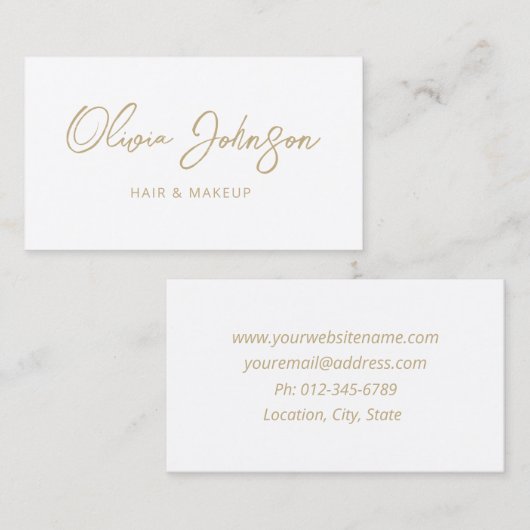 Modern Girly Trendy Hand Lettered Visitekaartje (Voorkant / Achterkant)