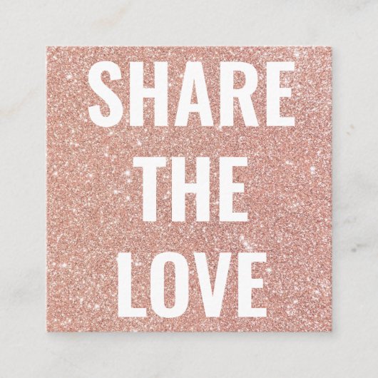 Modern Girly Trendy Pink Glitter Aanbevelingskaartje (Voorkant)