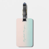 Modern Girly Tropical, palmboom Bagagelabel (Achterkant verticaal)