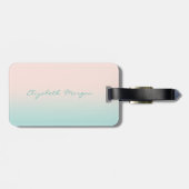 Modern Girly Tropical, palmboom Bagagelabel (Achterkant horizontaal)