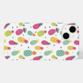 Modern Girly Tropical Pineapple Pattern Case-Mate iPhone Case (Achterkant (horizontaal))