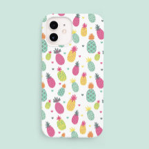 Modern Girly Tropical Pineapple Pattern
