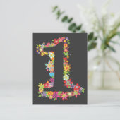 Modern Girly Uniek Nummer 1 de Kaart van de (Staand voorkant)