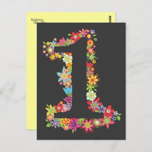 Modern Girly Uniek Nummer 1 de Kaart van de (Voorkant / Achterkant)