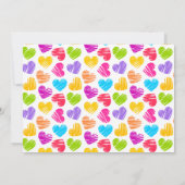 Modern Girly Vibrant Hearts Valentijnsdag Party Kaart (Achterkant)