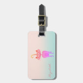 Modern Girly Whimsical Bagagelabel (Voorkant verticaal)