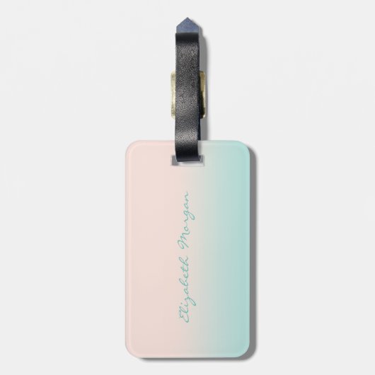 Modern Girly Whimsical Bagagelabel (Achterkant verticaal)