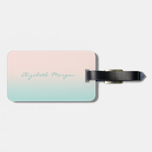 Modern Girly Whimsical Bagagelabel (Achterkant horizontaal)