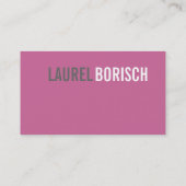 Modern Girly White Fuchsia Visitekaartje (Achterkant)