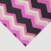 Modern Girly Zigzag Patroon Zwart Fuchsia Chevron Tissuepapier (Detail)