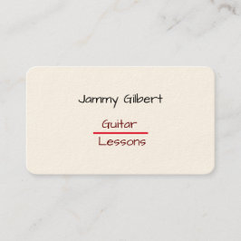 Modern·Gitaarlessen Bedrijfsnaam Kaart Contactkaartje