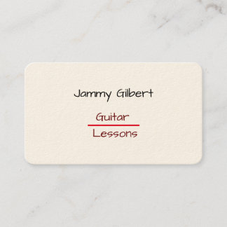 Modern·Gitaarlessen Bedrijfsnaam Kaart Contactkaartje