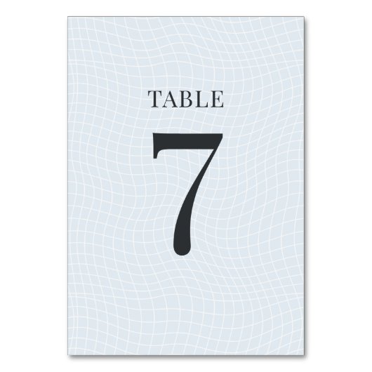 Modern Glacial Blue & Warped Grid Kaart (Achterkant)