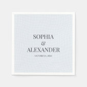 Modern Glacial Blue & Warped Grid Servet (Voorkant)