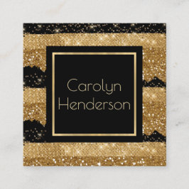 Modern Glam Black en Gold Visitekaartje