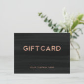 Modern Glam Black en Roos Gold | CadeauKaart (Staand voorkant)