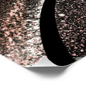Modern Glam Black Glitter Perfect Poster (Hoek)