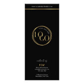 Modern Glam Black Gold Spa Beauty Salon Price List Reclamekaart (Achterkant)