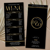 Modern Glam Black Gold Spa Beauty Salon Price List Reclamekaart