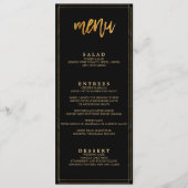 MODERN GLAM bruiloft diner menu (Voorkant)
