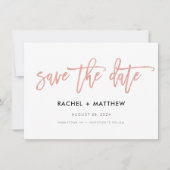 Modern Glam Chic Fairytale Roos Gold Save the Date (Voorkant)