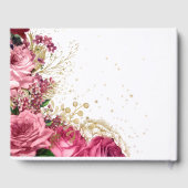 Modern Glam Chic Flowers Gastenboek (Achterkant)