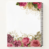 Modern Glam Chic Flowers Notitieboek (Achterkant)
