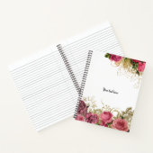 Modern Glam Chic Flowers Notitieboek (Binnen)