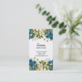 Modern Glam Chic Flowers Visitekaartje (Staand voorkant)