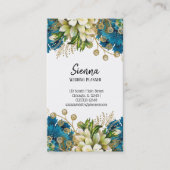 Modern Glam Chic Flowers Visitekaartje (Voorkant)