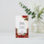 Modern Glam Chic Flowers Visitekaartje (Staand voorkant)