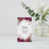 Modern Glam Chic Flowers Visitekaartje (Staand voorkant)