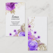 Modern Glam Chic Flowers Visitekaartje (Voorkant / Achterkant)