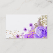 Modern Glam Chic Flowers Visitekaartje (Achterkant)