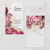 Modern Glam Chic Flowers Visitekaartje (Voorkant / Achterkant)