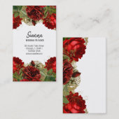 Modern Glam Chic Flowers Visitekaartje (Voorkant / Achterkant)