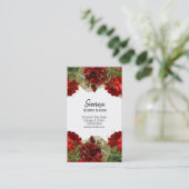 Modern Glam Chic Flowers Visitekaartje (Staand voorkant)