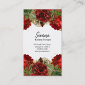 Modern Glam Chic Flowers Visitekaartje (Voorkant)