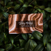 Modern Glam Chic Gold Abstract Agate Patroon Visitekaartje